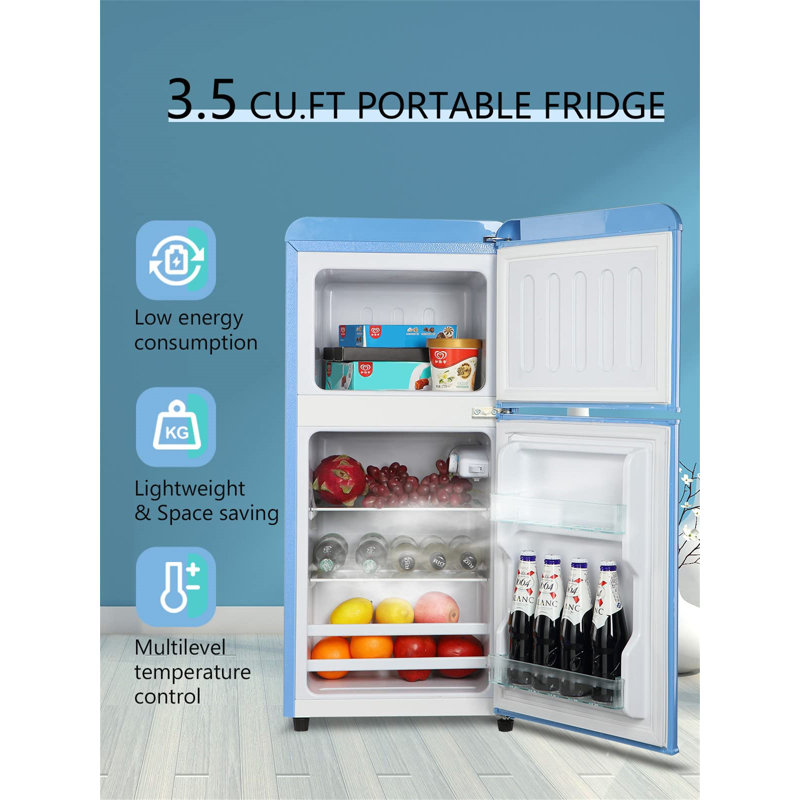 Ceballos 3.5Cu.Ft Compact Refrigerator Mini Fridge With Freezer ...